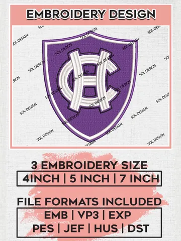 NCAA Holy Cross Crusaders Logo Machine Embroidery Design, NCAA Holy Cross Crusaders Embroidery Design Design files, NCAA Team Embroidery Designs, NCAA Machine Embroidery Designs, Digital Download $6.99