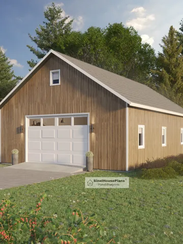 32' x 48' Post Framed Garage plans, Pole Barn Construction Architectural Blueprints $43.60