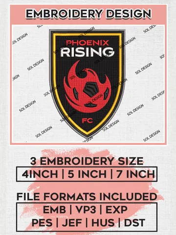 USLC Phoenix Rising Logo Embroidery Designs, USLC Phoenix Rising Embroidery Design, USLC Embroidery Design Files, USLC Logo, 3 sizes, Machine embroidery Files, Digital Download $6.99