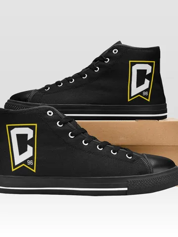 Columbus Crew Shoes, High-Top Sneakers, Handmade Footwear $59.97