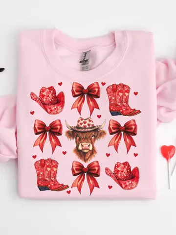 Howdy Valentine Coquette png, Valentines Cow print png, Valentines Sublimation PNG, Red Cowgirl png, Vday shirt designs, Coquette bow png $3.62
