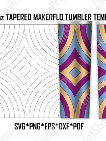Burst tumbler template svg for 30oz tapered Makerflo Tumbler Weaved tumbler svg Tangram tumbler template cut file Instant download $2.71