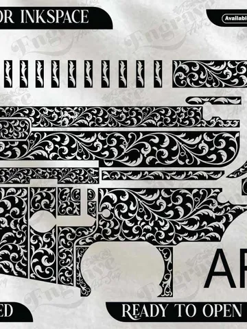 AR15 Scroll Design,lasercut,laserengraving,fiberlaser,engravingfiles $60.00
