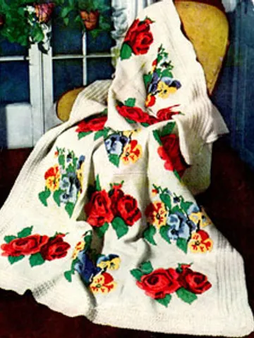 Crochet Pattern Vintage Afghan Victorian Digital Download PDF $1.90