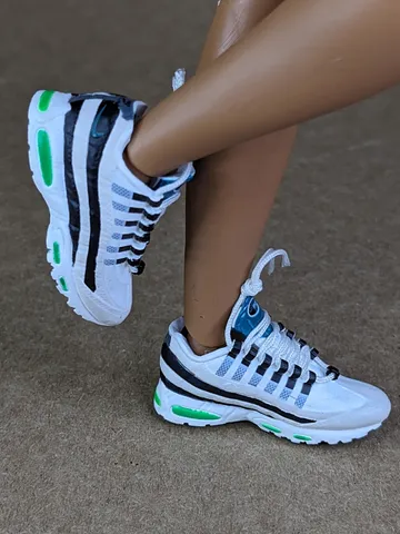 Premium white & blue sneakers for 12 inch male dolls $42.00