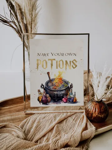 Make YOUR OWN POTIONS; Wizard Baby Shower; Magic School Baby Shower template; Instant Download; wiz1320 $7.55