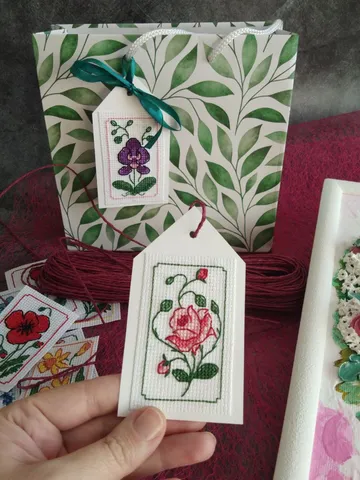 Set of 12 mini cross stitch patterns PDF, small cross stitch charts Flowers $11.90