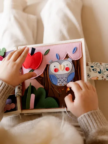 Quiet Book for Girls Age 1-3, Felt Book with Forest Animals, Educational Toddler Toy, Felt Busy Book, Montessori Travel Book, Kinderkrama $110.00