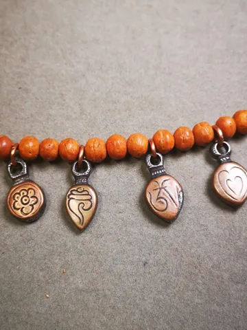 Gandhanra Handmade Tibetan Mala Amulet Pendant for Prayer Beads,Bag Hanging,1.0" × 0.55" $29.99