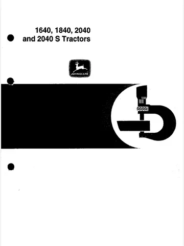 John Deere 1640, 1840, 2040, 2040S Tractor Service Manual Repair Shop Technical $19.99