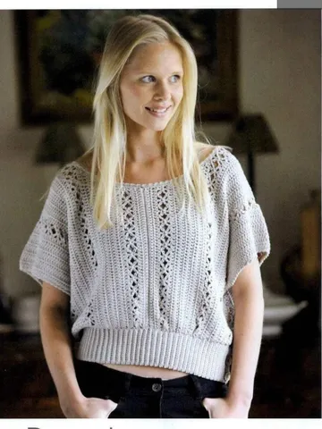Sweater pattern, summer sweater women pattern, lace crochet pattern sweater pdf instant download $6.68
