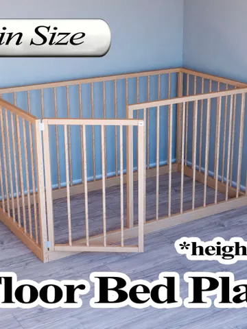 Montessori Floor Bed Plan, Twin Size, PDF, DIY $14.95