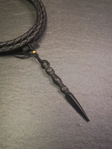 Gandhanra Handmade Tibetan Amulet ,Kila(Dorje Phurba) , Trantic Buddhism Ritual Implement Pendant,Made of Copper,Black type,2.2" $19.99