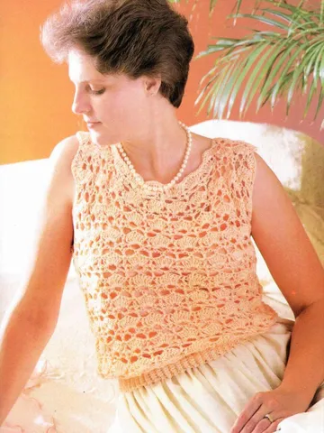 Top crochet pattern, lace top, summer top, shell crochet top, easy women ladies top $6.68