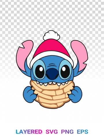 Stitch Pancakes SVG, Disney Winter Breakfast PNG Cricut $1.99