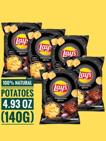 "Lay's"Lay's chips and grilled ribs 4.93oz The order includes 5 pieces $43.50
