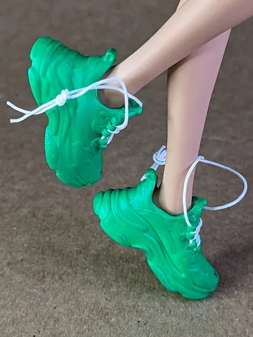 Green sneakers for 11 inch female dolls (MH g1, g2, g3 or EAH) $35.00