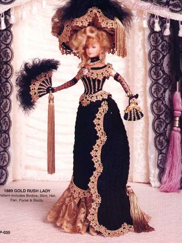 Barbie Dress Crochet Pattern Vintage for Dolls 11-1/2" Digital Download PDF $2.50