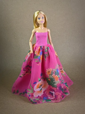 Handmade pink maxi dress for 1/6 scale fashion female dolls $21.00
