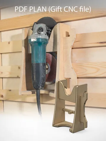 Angle Grinder Rack Plans (PDF, SVG) for Workshop – DIY French Cleat Storage System $3.00