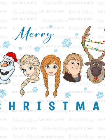 Frozen принцесса PNG клипарт, Christmas принцесса PNG клипарт, Princess сублимационный дизайн $2.00