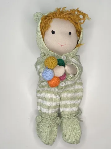Waldorf doll boy ready to ship, mohair doll hair, Textile toy, Organic eco friendly doll, Stuffed toy, Handmade dolls $110.00