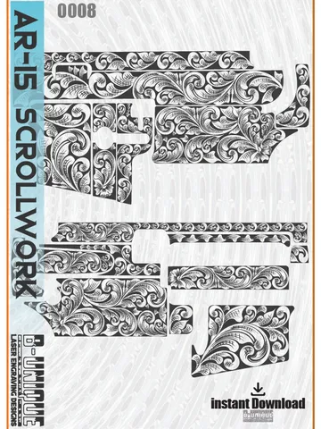 AR-15 Filigree Scrollwork