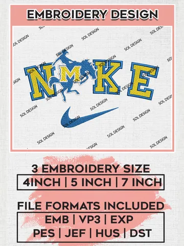 Nike McNeese Cowboys Machine Embroidery Design, NCAA McNeese Cowboys Embroidery Design Design files, NCAA Embroidery Designs, NCAA Machine Embroidery Designs, Digital Download $6.99