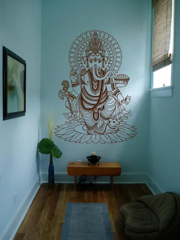 Ganesha Wall Decal Hindu Success Buddha Meditation Yoga Decor Ik430 $23.99