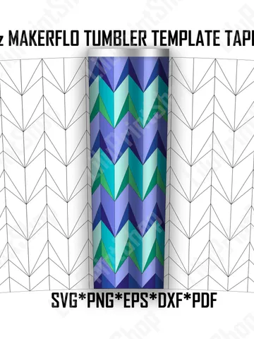 Tangram Makerflo tumbler template svg Chevron 30oz Tumbler Template SVG Arrow tumbler cut file tumbler svg digital instant download $2.71
