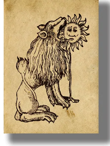 The Lion swallowing the sun. $21.00