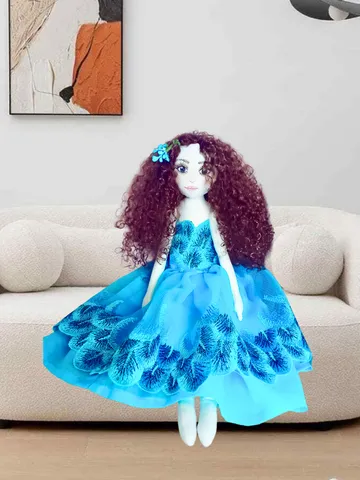 Textile Princess Doll – Unique Handmade Gift for Kids & Collectors $85.00