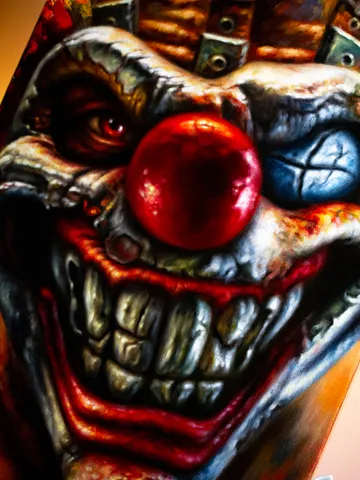 Original oil painting Sweet Tooth Clown Twisted Metal $260.00