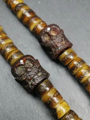 Gandhanra Handmade Tibetan Citipati Kapala Bone Skull Spacer Bead for Mala,Prayer Bead Pendant Accessories,21 × 20mm $95.99