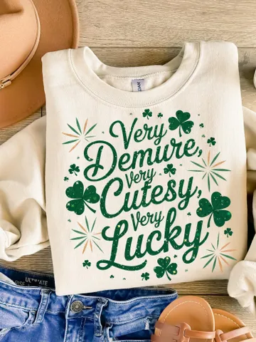 Very Demure Very Lucky Png, Glitter St Patrick's Day Coquette PNG, St Patty's Day Very Cutesy png, Lucky Shamrock PNG, Irish Png $4.46