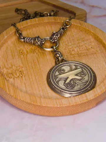 Amulet of Zenithar / The elder Scrolls jewelry / Skyrim, oblivion, morrowind cosplay / Handmade amulet /Geek Gif $69.00