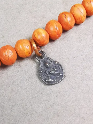 Gandhanra Handmade Tibetan Mala Pendant,Yellow Jambhala Amulet for Prayer Beads,Bag Hanging,0.7" × 0.4" $9.99