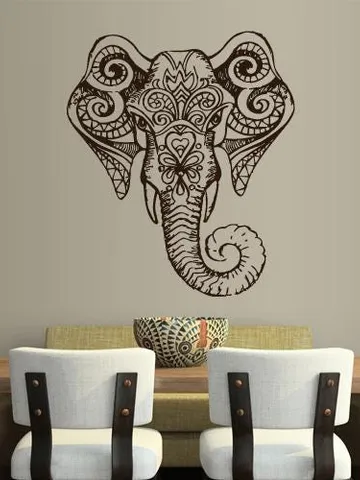 Ganesha Wall decal Elephant head Hindu Yoga Sticker z1960 $23.99