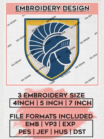 Merrimack Warriors Mascot Embroidery Designs, NCAA Logo Embroidery Files, NCAA Merrimack Warriors Logo, NCAA Embroidery Designs, Machine Embroidery Designs, Digital Download $6.99