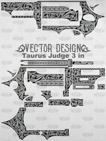 VECTOR DESIGN Taurus Judge 3 in Scrollwork $100.00