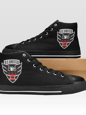 D.C. United Shoes, High-Top Sneakers, Handmade Footwear $59.97