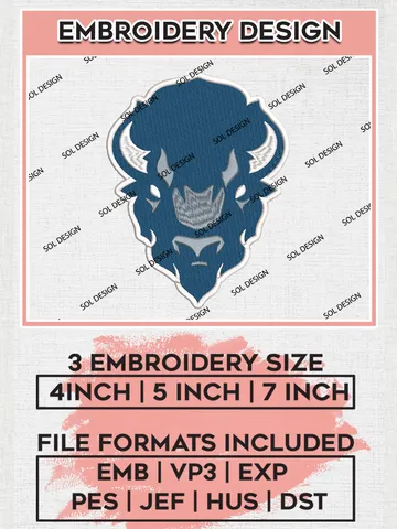 Howard Bison Embroidery Designs, NCAA Logo Embroidery Files, NCAA Howard Bison Logo, NCAA Embroidery Designs, Machine Embroidery Designs, Digital Download $6.99