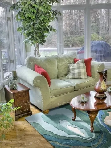 Stunning Multi Green & Blue Hand tufted rug 100% wool for living room, bed room, kids room in any size 10x14,10x12,9x12,8x10 Quick up guys!! $507.44