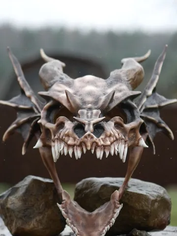 Dragon skull Mask, Dragon Mask, pagan headdress, ritual mask, fantasy dragon, dragon costume, shamanic mask, pagan mask $874.30