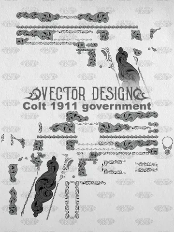 VECTOR DESIGN Colt 1911 government Scrollwork 13 $100.00