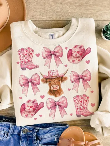Howdy Valentine Coquette png, Valentines Cow print png, Valentines Sublimation PNG, Pink Cowgirl png, Vday shirt designs, Coquette bow png $3.62