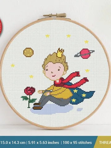 The little prince Cross stitch pattern | Embroidery Pattern | Instant Download | Embroidery Designs $5.37