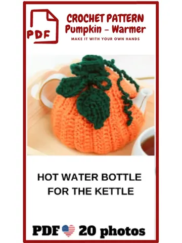 CROCHET PUMPKIN PATTERN - Halloween decor - Easy and Quick Crochet Tutorial - Easy Peasy Pumpkin - Pumpkin hot water bottle for the kettle $3.00