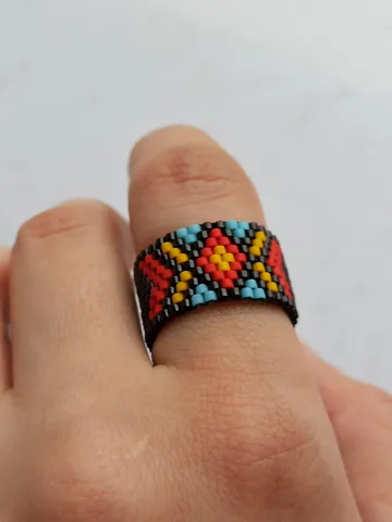 PDF tutorial - Beaded peyote ring
