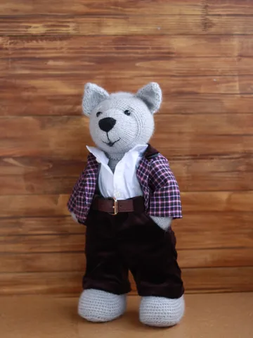 Handmade organic stuffed animal toy Dog/ Natural Waldorf toy/ Collectible soft figurine $85.00